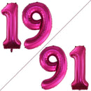 GOER Number 19 Balloons for 19th Birthday Sweet 19 Party Decorations,42 Inch Jumbo Foil Helium 91 Balloons for 91st Birthday Party Decoration (Bright Peach) by TinyTreasures Baby Boutique