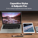 8 Pieces Ballpoint Pen with Stylus Tip Black Ink 2 in 1 Stylus Metal 1.0 mm Medium Point Smooth Pen Rainbow Colorful Rubberized Ballpoint for Touch Screen Tablet(Rose Gold, Black) by TinyTreasures Baby Boutique