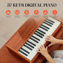 Kids Piano Keyboard, 37 Keys Digital Piano for children, Toddler Music Educational Instrument Toy Wood Piano for 3+ Girls and Boys by TinyTreasures Baby Boutique