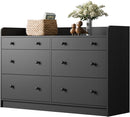 Cozy Castle Baby Dresser with 6 Drawers and Large Table Top, Multi-Functional Chest of Drawer, Drawer Dresser with Three-Sided High Rails for Nursery, Children's Room, Bedroom, Black by TinyTreasures Baby Boutique