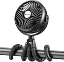 AMACOOL Baby Stroller Fan - 5000mAh Rechargeable, 3-Speed, Strong Yet Quiet, 360°Rotate Portable Clip on Fan for Travel, Car Seat, Crib, Bike, Treadmill, Beach Vacation Essentials by TinyTreasures Baby Boutique