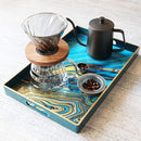 Spsyrine Serving Tray, Marble Decorative Tray Plastic Rectangular Coffee Table Tray for Living Room, Storage, Kitchen, Ottoman, Bathroom Decor. 15.6” X 10.2" LJRE by CozyNest Decor