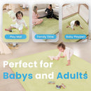 1.3" Thick Baby Play Mat for Floor, 28x72 Foam Tummy Time Mat, Padded Support Soft Plush Bedside Rugs for Infant Kids Toddler Crawling Kick Activity (Light Green) by TinyTreasures Baby Boutique