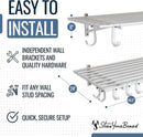 StoreYourBoard 2-Pack Heavy Duty Wall Shelves – Wall-Mounted Garage Storage Shelving and Organization for Sheds, Closets, or Utility Rooms – Holds 200 lbs, 2ft x 4ft, White