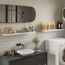 BAMEOS Floating Shelf,Wall Shelf,Decor Wall Mounted Shelves,Hanging Shelf Set for Bathroom Kitchen Living,Kitchen,Room Bedroom Storage (White, 47x9) by CozyNest Decor