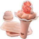Moonkie Baby Fruit Feeder with Freezer Tray, BPA Free Silicone Food Feeder for Infant Self Feeding, Breastmilk Popsicle Molds, Mesh Feeder with Two Pouches, Baby Shower Gifts 4 Months+, 1 Pack by TinyTreasures Baby Boutique