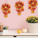 RECUTMS Fall Leaves Hanging Plant Artificial Fall Leaves Garland with Berry Fake Autumn Wall Hanging Leaf Vines for Home Halloween Party Door Frame Fireplace Decoration(Orange with Berry) by CozyNest Decor