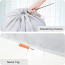 Polecasa Heavy Duty Large Laundry Bag with 130gsm Tear Resistant Fabric and Handles, Easy to Carry Durable Dirty Clothes Drawstring Bag, Perfect for College Dorm, Travel, 2 Pack 28”x36”, Silver by TinyTreasures Baby Boutique