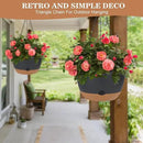 3 Pack Hanging Planters Set, 10 + 10 + 8 Inch Self-Watering Hanging Plant Pot, Macrame Plant Hanger with Pot, Ceiling Hooks, Removable Saucer and Drainage Holes for Indoor, Outdoor Plants - Black by GreenHaven Gardens