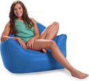 Posh Creations Structured Comfy Seat for Playrooms and Bedrooms, Large Bean Bag Chair, Malibu Lounge, Royal Blue by TinyTreasures Baby Boutique