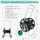 Garden Water Hose Reel Cart, Holds 100 Feet of 5/8 Inch Hose,Garden Water Pipe Holders Mobile Tools with 2 Wheels for Outside Watering by GreenHaven Gardens