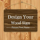 Personalized Wood Board Hanging Door Sign, Custom Welcome Sign Add Your Design, Customized Wall Plaque for Porch, Wall, House, Garden, Yard, Home, Farmhouse, Decor Hanging 11.8x7.8 inch by CozyNest Decor
