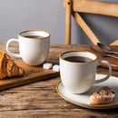 AmorArc 12oz Coffee Mugs, Ceramic Coffee Mugs set of 6 for Man, Woman, Dad, Mom, Modern Coffee Mugs with handle for Latte/Cappuccino/Milk/Cocoa. Dishwasher&Microwave Safe, White-Reactive Glaze by CozyNest Decor