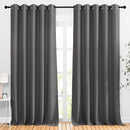 NICETOWN Blackout Room Divider Curtains 118 inches Long 2 Panels, Grommet Sliding Door Curtains Solid Window Treatments Sound Reducing for Living Room, W66 x L118, Grey by TinyTreasures Baby Boutique