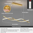 Modern Ceiling Pendant Light, with Remote Control Dimmable 3 Color Mode & Brightness Ceiling Lamp, Anti-Flicker Dining Light Fixture for Kitchen, Dining Room (Gold, 39IN) by CozyNest Decor