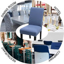 JQinHome 6 Pcs Dining Chair Slipcover,High Stretch Removable Washable Chair Seat Protector Cover for Home Party Hotel Wedding Ceremony (Gray Blue) by CozyNest Decor