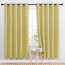 NICETOWN Room Darkening Curtain Panels 72 - Window Treatment Energy Saving Thermal Insulated Solid Grommet Room Darkening Drapes for Living Room (Paler Yellow, 1 Pair, 66 by 72-Inch) by TinyTreasures Baby Boutique