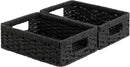 StorageWorks Small, Pantry Baskets, Wicker Storage Baskets for Organizing, Bathroom Shelves, Pantry Organizers and Storage, Black, 2-Pack by GreenHaven Gardens
