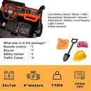 24V Ride On Dump Truck, 24inch-2 Seater Ride On Car for Kids w/Remote Control 4WD/2WD Up to 5 Mph, 24v Ride on Toys for Big Kids w/Electric Dump Bed Extra Shovel Traffic Cones (Orange) by TinyTreasures Baby Boutique