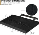 Fun Memories Floating Shelves - 2 Pack 12 Inch Deep Rustic Wooden Wall Shelves - Extra Deeper & Thicker Wall Mounted Storage Shelf for Kitchen, Farmhouse - 16" W x 12" D x 1.5" H - Rustic Black by CozyNest Decor