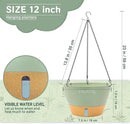 ZMTECH 12 Inch Hanging Planters for Indoor Plants, 2 Pack Self Watering Hanging Planter with Visual Reservoir, Hanging Pots for Plants Outdoor with Drainage Hole and Plant Hanger(Green) by CozyNest Decor