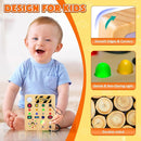 Busy Board with LED Light, Wooden Sensory Toys for Toddler, Montessori Music Toy for Airplane, Travel Activity Educational Learning Autism Toys, Birthday Boys Girls Gifts by TinyTreasures Baby Boutique