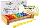 MINIARTIS Xylophone for Kids and Toddlers | 8 Notes Colorful Wooden Xylophone with Mallets and 15 Music Songbook | Kids Musical Instrument Educational Montessori Toys by TinyTreasures Baby Boutique