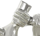 Deco 79 Ceramic Hands Decorative Sculpture Gripping Home Decor Statue, Accent Figurine 13" x 4" x 13", Silver by CozyNest Decor