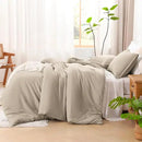 Litanika Khaki Comforter Set King Size, 3 Pieces Solid Bedding Comforter Set, All Season Down Alternative Bed Set (104x90In Comforter & 2 Pillowcases) by CozyNest Decor