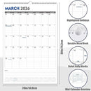 GuassLee Extra Large Wall Calendar 2025-26, 20"x 30" Gaint Vertical Wall Calendar 2025, Jun. 2025 to Dec. 2026, 19-Month Paper Hanging Planner Wall with Julian Date for Office Home by TinyTreasures Baby Boutique