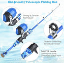 Milerong Kids Fishing Rod, Kids Fishing Pole Portable Telescopic Fishing Rod and Reel Combo Kit for Boys, Girls, Youth - with Spincast Fishing Reel, Fishing Tackles, Fishing Lures, Fishing Lines by TinyTreasures Baby Boutique