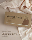Blissful Diary Muslin Nursing Cover for Breastfeeding, Breathable Breastfeeding Cover up with Arch Neckline for Women, Nursing Apron (Rainbow) by TinyTreasures Baby Boutique