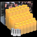 36-Pack Flickering Flameless Candles with Remote Control - LED Fake Candle Perfect for Wedding,Outdoor,Table,Halloween,Christmas Decor - Create a Magical Ambiance Effortlessly(Three Sizes) by CozyNest Decor