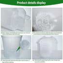 Cdd's Path 5-Pack 6 Inch Self Watering Pots Set with Holes for Indoor/Outdoor Plants,Planter Pot with Watering Hole/Reservior and Air Pipes,Clear by GreenHaven Gardens