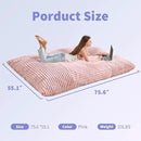 Hobestluk 3 in 1 Bean Bag Chair Giant Bean Bag Chairs Convertible Bean Bag Floor Cushion with Machine Washable Cover, Beanbag Chairs for Adult (Pink) by CozyNest Decor