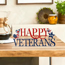 COCHIE Metal Happy Veterans Day Sign, Thank You Veteran Table Centerpieces Decorations for Home, Office, Shelf, Mantel, Indoor, Traditional Party Supplies Decor (Veterans) by CozyNest Decor