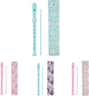 Recorder Instrument for Beginner Kids Adults,8-Hole Soprano Descant Recorder Music Flute with with Cleaning Rod & Leather Case For School Student Home Entertainment(2-Green Unicorn) by TinyTreasures Baby Boutique