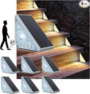 Motion Sensor Solar Step Lights Outdoor Waterproof, 8 Led Solar Stair Lights for Outside, Motion Detector Lights Solar Power for Pathway/Deck/Walkway/Drivway/Lawn/Garden(6PC) by GreenHaven Gardens
