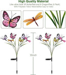 Aiscool Solar Garden Lights, 4 Pack Swaying in The Wind Butterfly Light Outside, Solar Outdoor Lights,Yard Patio Pathway Lawn Decoration,Realistic Butterflies & Dragonflies by GreenHaven Gardens