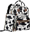 Diaper Bag Backpack for Women with Changing Pad, Baby Bag with Insulated Pockets Multifunctional Diaper Bags For Baby Girl Boy Waterproof Baby Bags For Boys Girls Maternity Bag Cow Print by TinyTreasures Baby Boutique