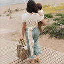 Boba Baby Wrap Carrier – Original Baby Sling Carrier for Newborns (7–35 lbs), Soft, Secure, Hands-Free & Ergonomic, Ideal for Comfortable Bonding, New Parents (Serenity Oat Meadow) by TinyTreasures Baby Boutique