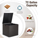 RELAX4LIFE Outdoor Storage Box 72-Gallon - Outside Wicker Storage Bin with Waterproof Zippered Liner, Gas Strut, Package Delivery Boxes for Outside, Accessories, Garden Tools Storage Deck Box by GreenHaven Gardens