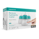 Nanobebe Flexy Silicone Baby Bottles, Anti-Colic, Natural Feel, Non-Collapsing Nipple, Non-Tip Stable Base, Easy to Clean - 3-Pack, Teal, 9 oz by TinyTreasures Baby Boutique