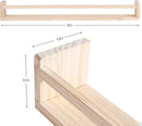 AZSKY Natural Wood Nursery Shelves Floating Wall Book Shelves Nursery Kids Baby Toddler Room Décor 36 in Bookshelf for Toy Picture Display a Set of 3 Same Sizes by TinyTreasures Baby Boutique