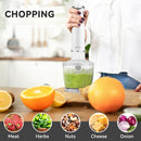 Immersion Blender Handheld 5 in 1 Hand Blender, 1000W Hand Mixer Stick, BPA-Free 12 Speed Handheld Blender with Mixing Beaker, Chopper, Whisk and Milk Frother for Soup, Sauce, Baby Food (White) by TinyTreasures Baby Boutique