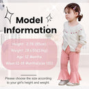 2 Pack Toddler Baby Girl Pants Flare Leggings Ribbed Knit Newborn Bell Bottoms Solid Ruffle Infant Pants for Girls by TinyTreasures Baby Boutique