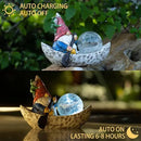 Garden Gnome Statue,Solar Gnomes Figurine,Outdoor Gnome Decor,Gnomes Decorations for Yard with Solar Light,Gnome Sculptures for Patio Lawn Ornaments by GreenHaven Gardens