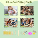 MZOKUU Mini Pottery Wheel Machine for Kids and Beginners, Adjustable Speed, Complete Pottery Kits with Air Dry Clay, Sculpting Tools, Art & Crafts Kits for Home DIY by TinyTreasures Baby Boutique