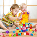 Montessori Wooden Lacing Beads Toys for 2 3 4 Year Old Toddler Kids, Sequencing & Stacking Block Toy with Storage Box, STEM Preschool Learning Toys, Christmas Birthday Gifts for Boys Girls by TinyTreasures Baby Boutique