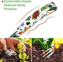 Garden Tool Set, 4 PCS Heavy Gardening Kit Heavy Duty Floral Hand Tools, Fancy Gifts for Women, Including Trowel, Sharp Pruner, Hand Rake, and Mat (White Set) by GreenHaven Gardens
